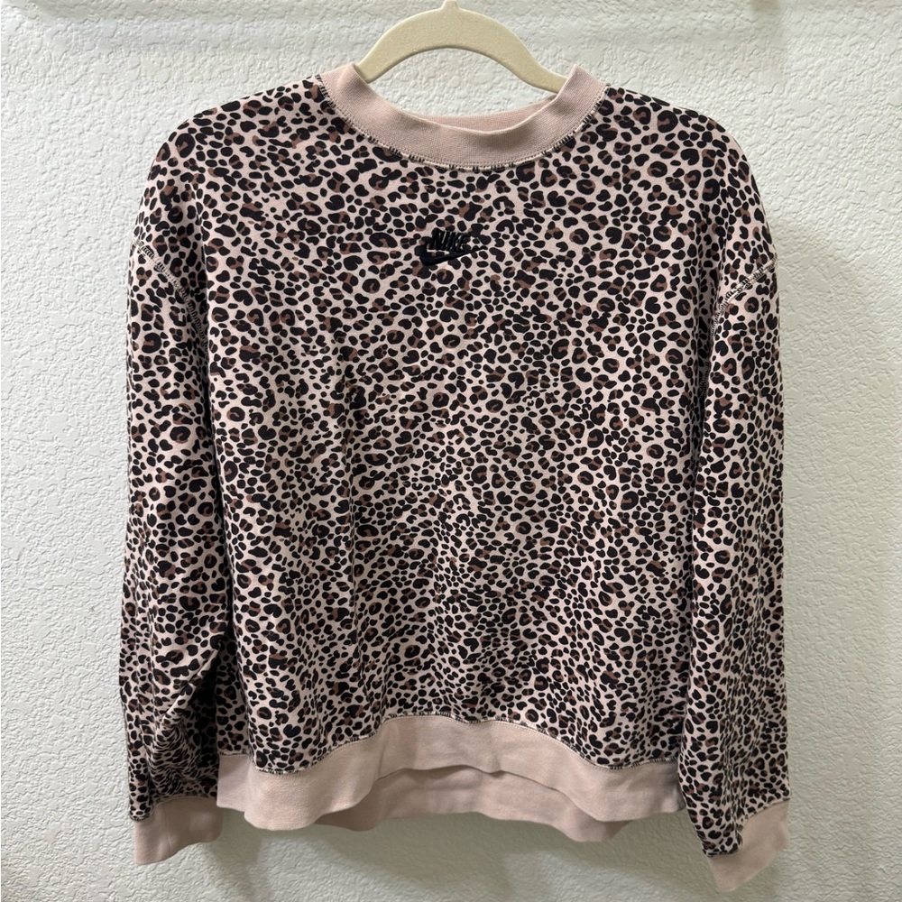 Nike Pink Leopard Sweatshirt M